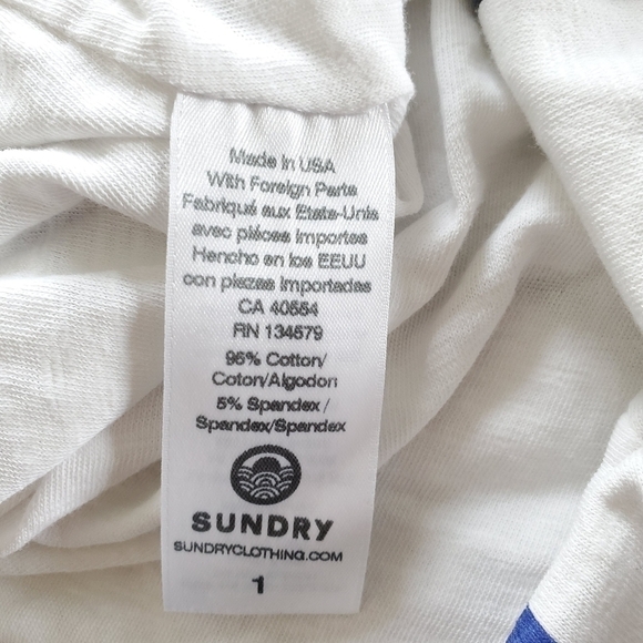 SUNDRY Striped Sleeveless Ruched Dress NWT Size 0/Small - Picture 13 of 16